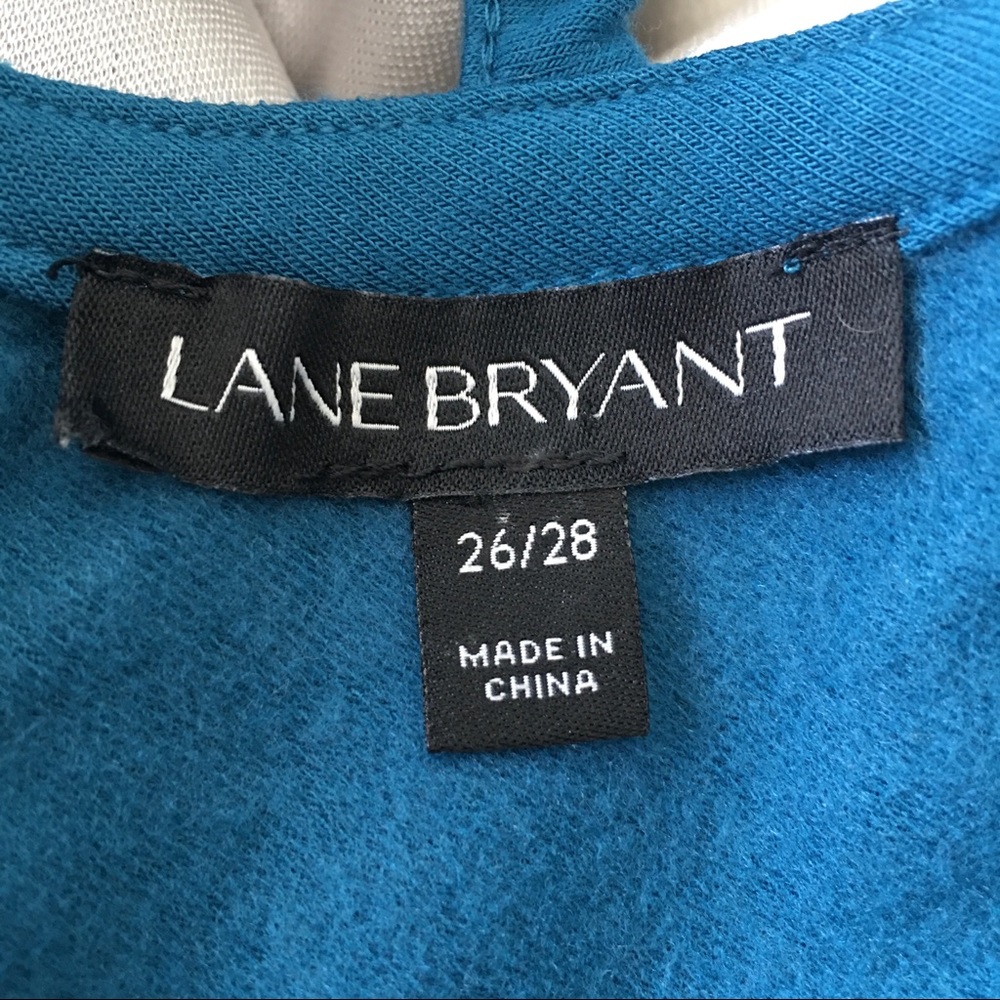 Lane Bryant Blue Cold Shoulder Top - Picture 4 of 6